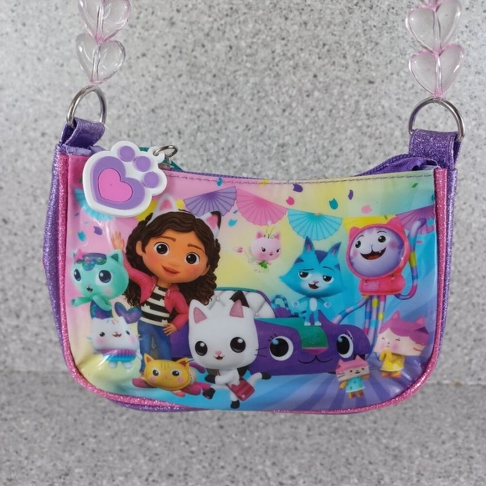 Purse Gabby's Dollhouse Glitter Shoulder Bag Girls Kids Fashion Accessory - Picture 3 of 7